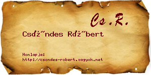 Csöndes Róbert névjegykártya